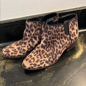Leopard Print Ankle Boots